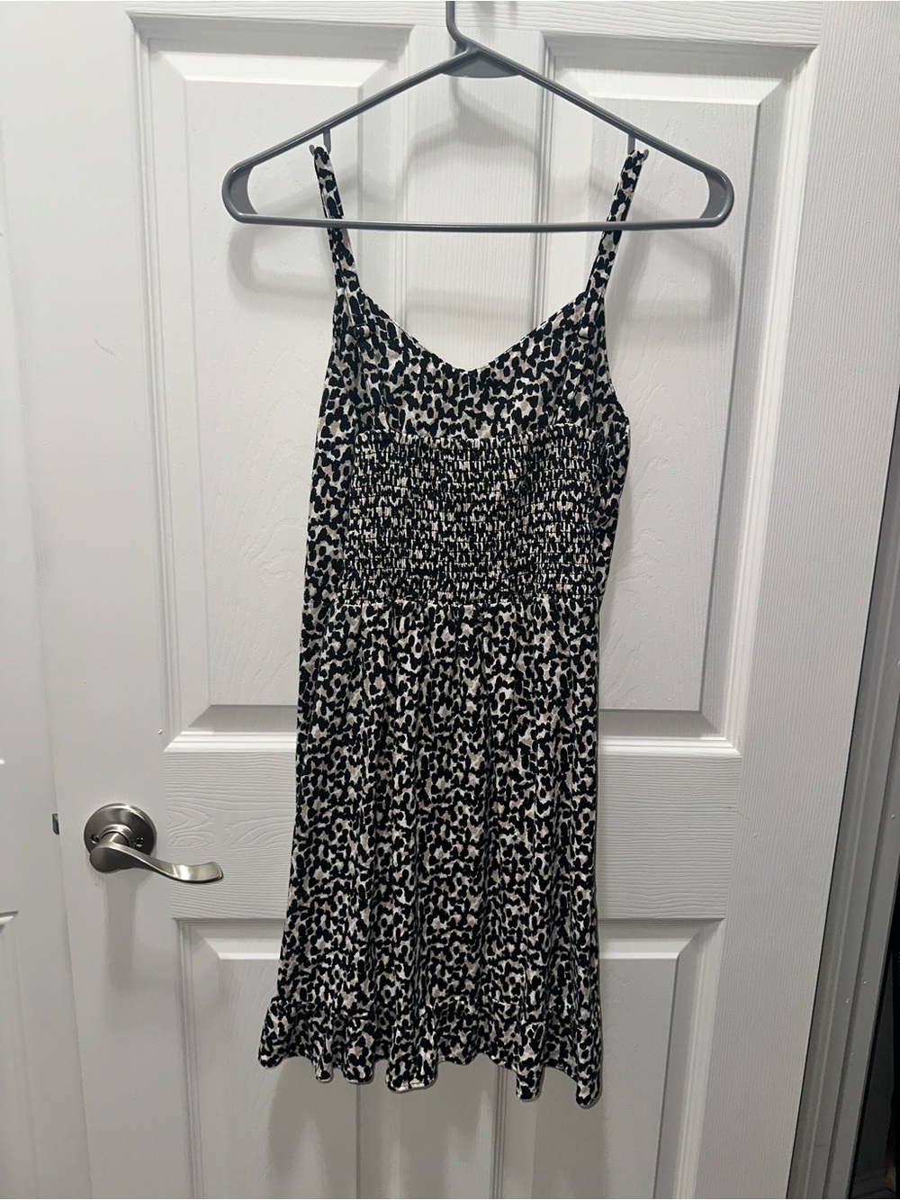 Old Navy Black and White Leopard-Print Slip Dress - Picture 4 of 5
